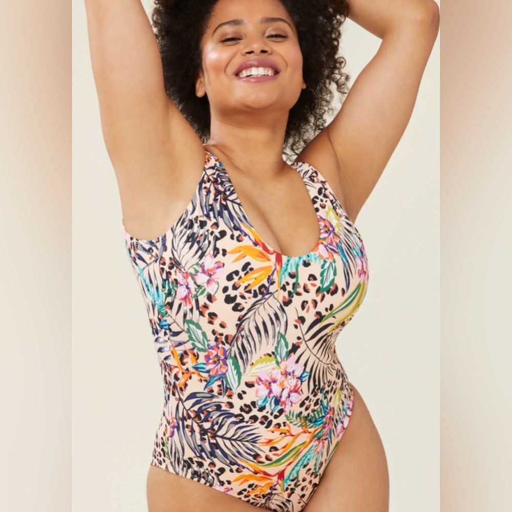 Andie The Amalfi palm leopard One Piece NWT